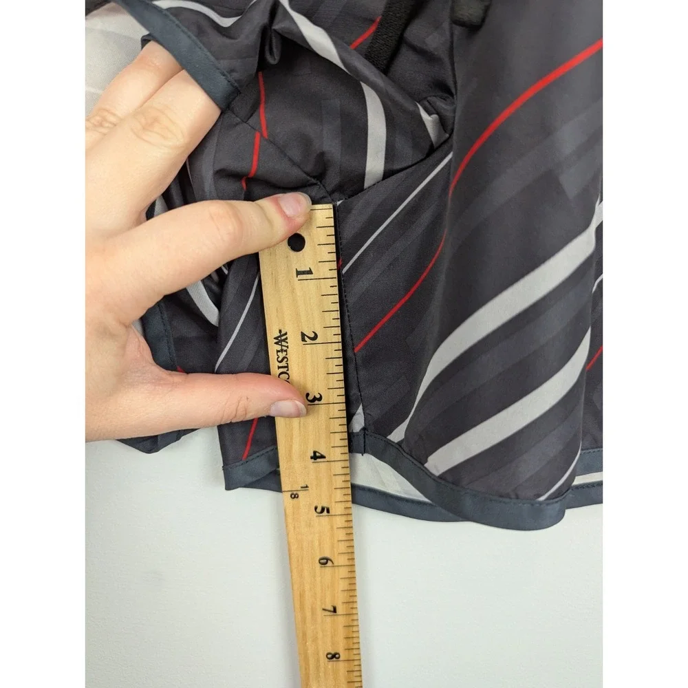 Danskin Now Women's Shorts Large Multicolor Striped Gray Jogging Gym Athleisure‎